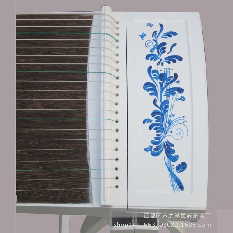 扬州古筝 厂家直销古筝 白色钢琴烤漆系列青花瓷古筝
