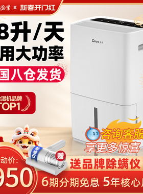 德业除湿机家用大功率地下室别墅抽湿机工业轻音吸湿器DYD-L48A3