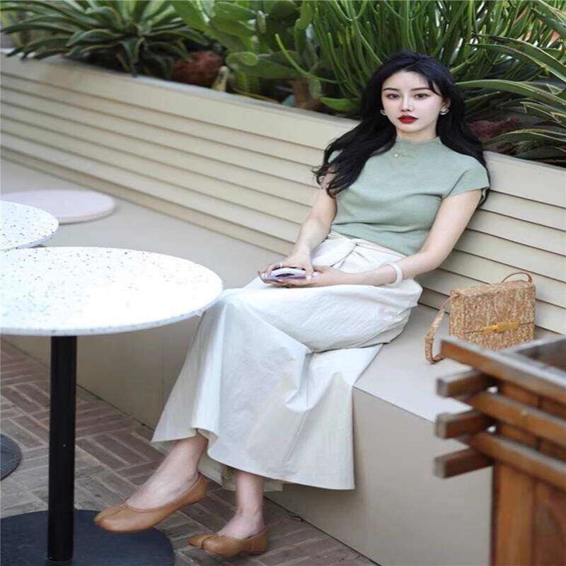欧洲站2026夏装新款时尚减龄成套搭配半身裙子小洋装超好看两件套