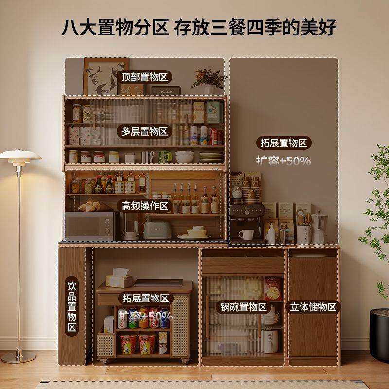 实橱木餐边伸缩水吧台餐985桌柜厨房柜置物柜一体客厅水柜靠墙茶