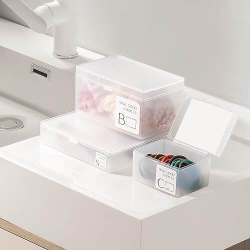 Card storage box with frosted finish, suitable for organizin