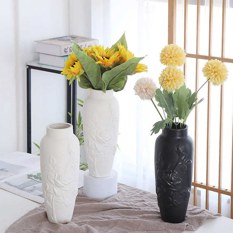 北欧现代简约纯手工陶瓷花瓶家居客厅插花装饰品工艺品摆件花器,家居饰品,花瓶,淘宝优惠券,粉丝福利购,淘宝优惠卷