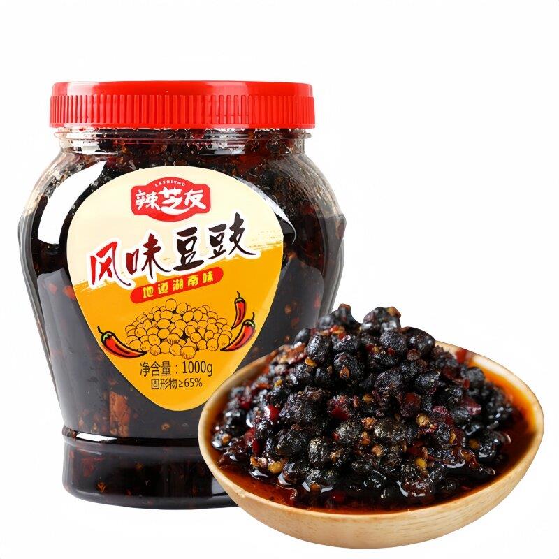 辣芝友风味豆豉辣椒酱农家湖南香辣下饭酱微辣黑油豆豉酱拌面调料