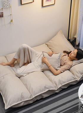 懒沙发榻米折叠日式小户人型网红卧室双人易简地GIH上小沙发床两