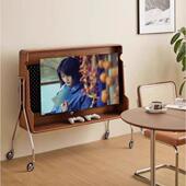 可动电移视机户FQF支架复古小型卧室家红用网客厅实木电视柜中古