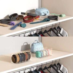 Belt Holder Grids Case Storage Acrylic Organizer