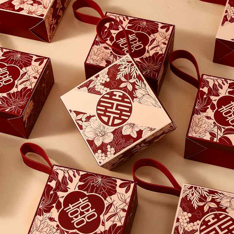 喜糖盒2025新款婚礼订婚礼盒糖盒结婚喜糖盒子中式高级感包装盒