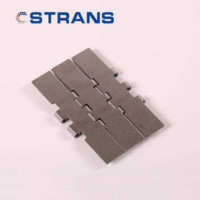 昌硕SS802不锈钢链板带橡胶 防滑输送设备配件 输送机链板零件