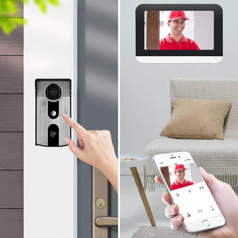 可视对讲门禁系统门铃室内机楼宇对讲小区单元门智能防水套装设备