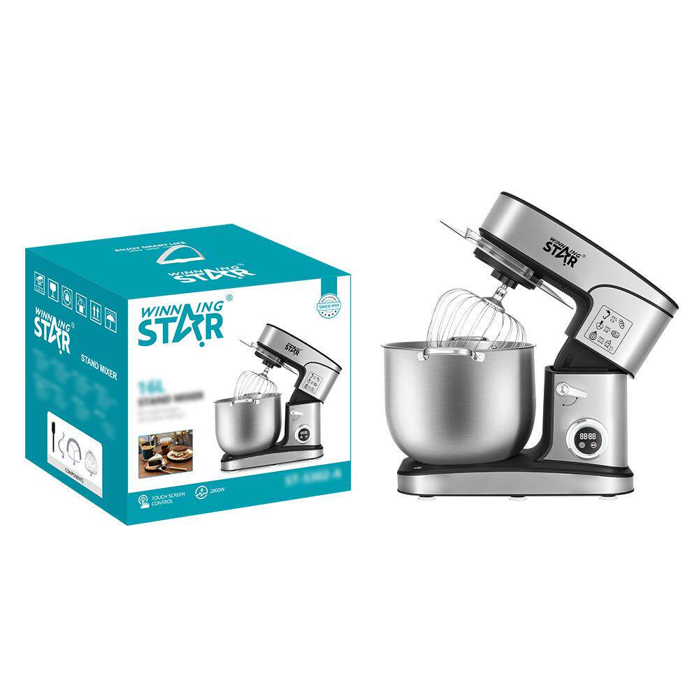 winningstar 跨境家用2800W台式16L不锈钢和面机电动打蛋器厨师机