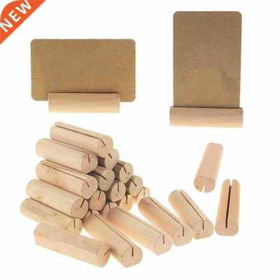 80Pcs Wood Pile Name Place Cd Photo Holders Stump Table Nu