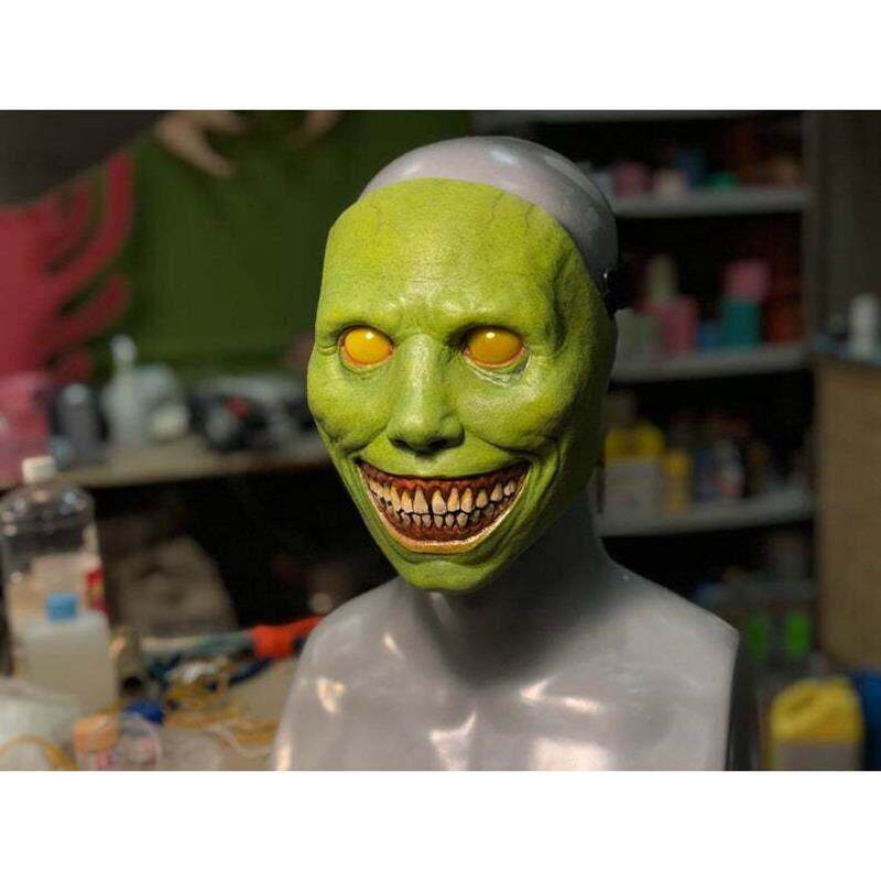 Halloween Horror Face Mask 微笑白眼恶魔面具男女化妆舞会道具
