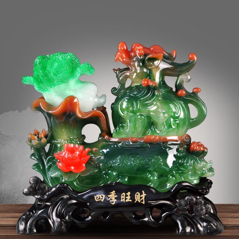 貔貅摆件防玉白菜金蟾装饰品客厅店铺办公家居客厅开业工艺品礼物