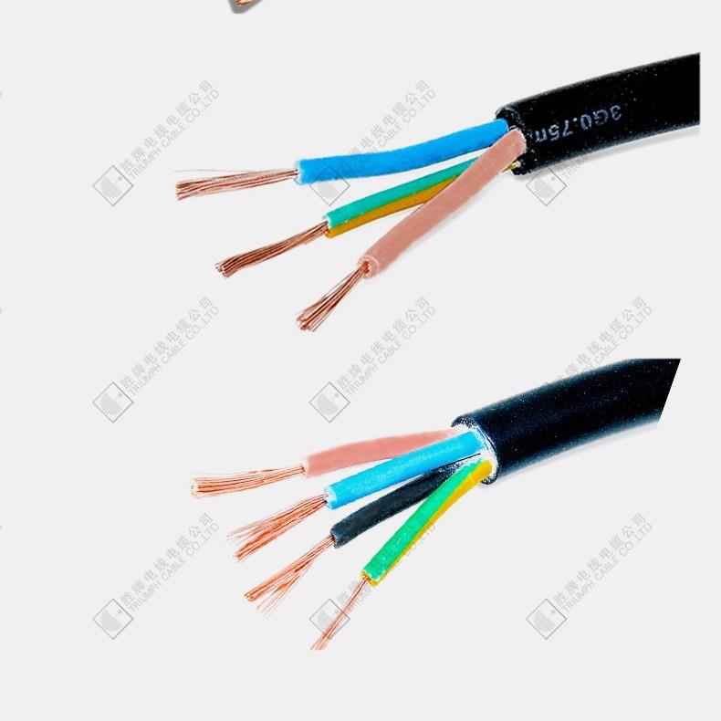 4芯1矿.0平方工灯电源DNK线H05RNF户外串橡胶线L-ED灯线