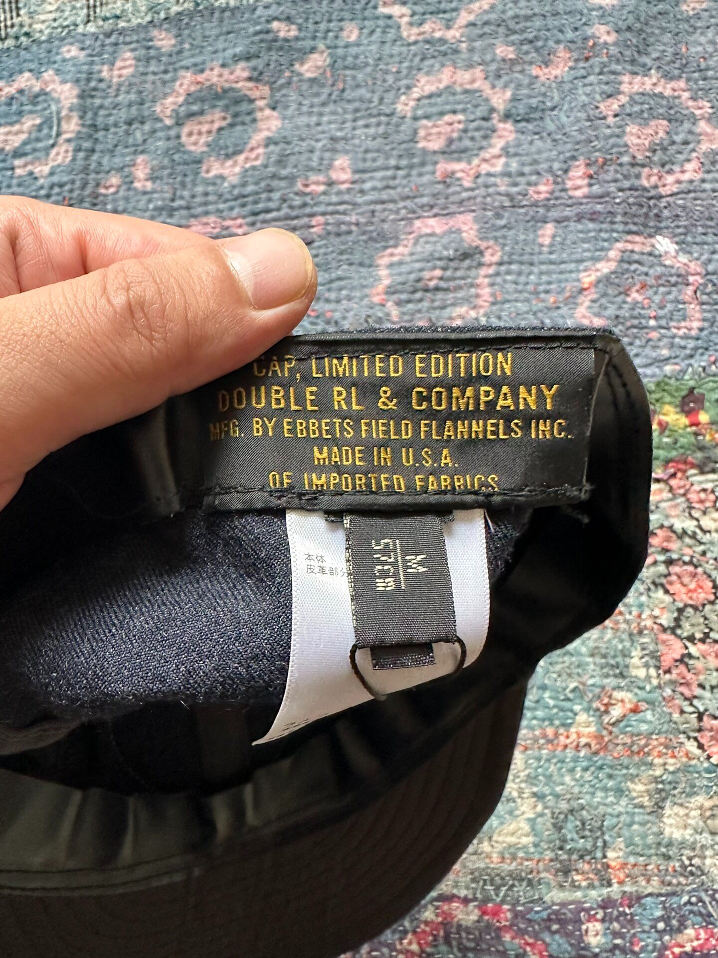 RRL Dark Denim Baseball Cap — back
