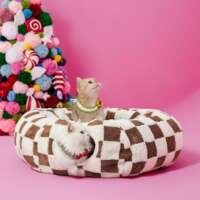 Cat Tunnel Bed Cozy Donut Cat Cave Tunnel for Indoor Cats thumbnail 4