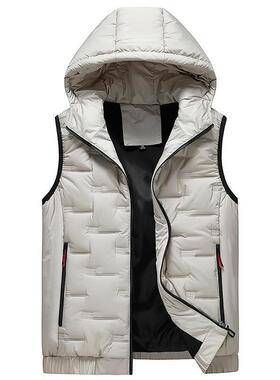 E 25373 Men's Hooded Thickened Vest 士连帽马甲