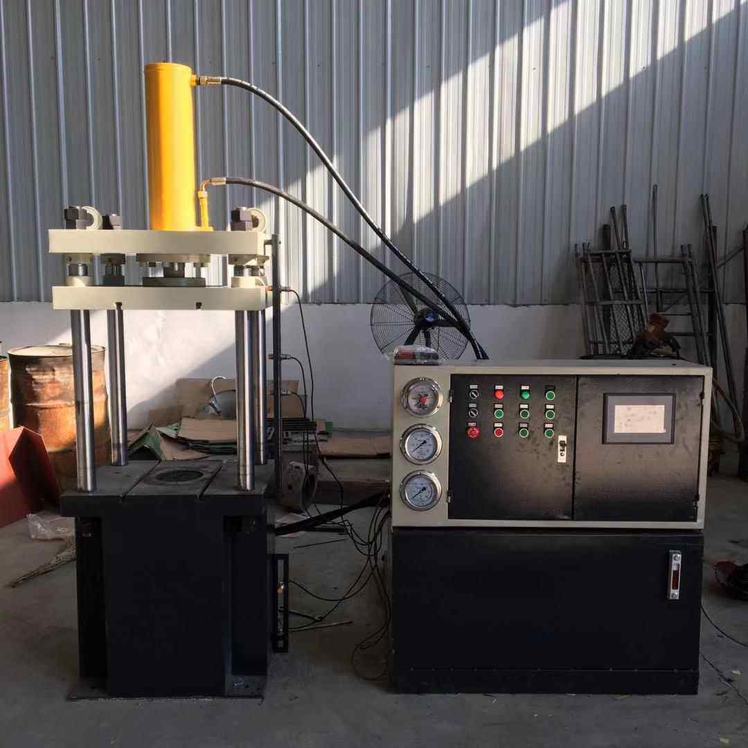 厂家订制-50吨 三梁四柱油压机 plc伺服控制 粉末压制拉伸压制机