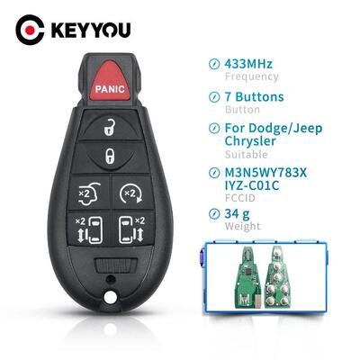 7 6+1 Buttons Car Remote Control Key M3N5WY783X IYZ-C01C Fob