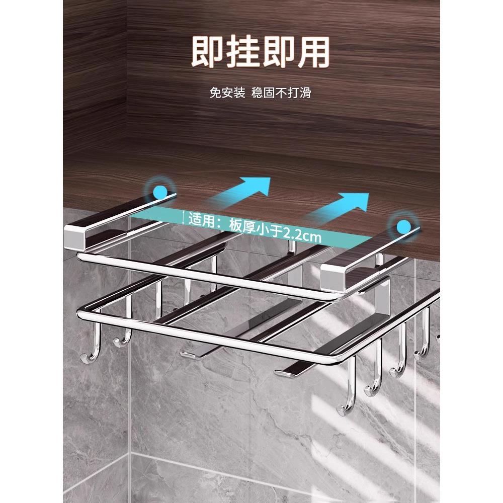 新款直销不锈钢砧菜板放置架厨房置物架多功能下吊柜案板锅盖收纳