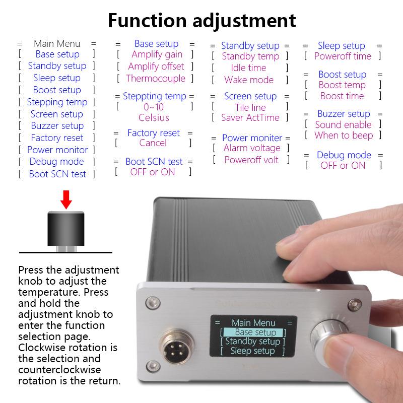 sm32t芯片T12焊手台RYM机电脑维修1.3E寸OLD显示电烙铁铝合金手柄