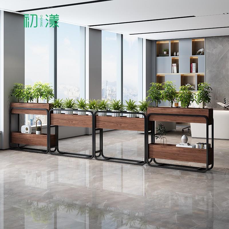 办公室隔断花架屏风铁艺隔断置物架餐厅卡座咖啡厅围栏绿植落地架图片