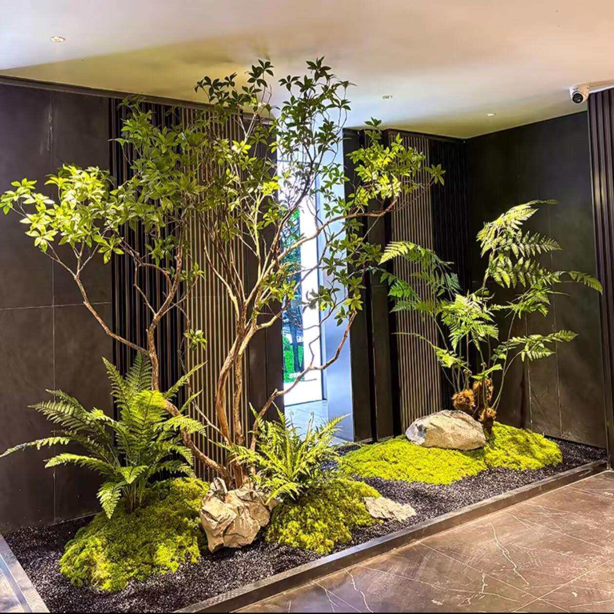 高端马醉木绿植造景橱窗植物室内仿真树装饰树景观组合免维护即用