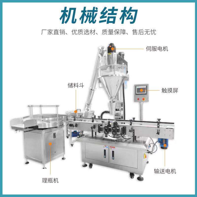 全剂自动粉灌装生产线738食奶品粉灌装机定量高装速蛋白粉灌机