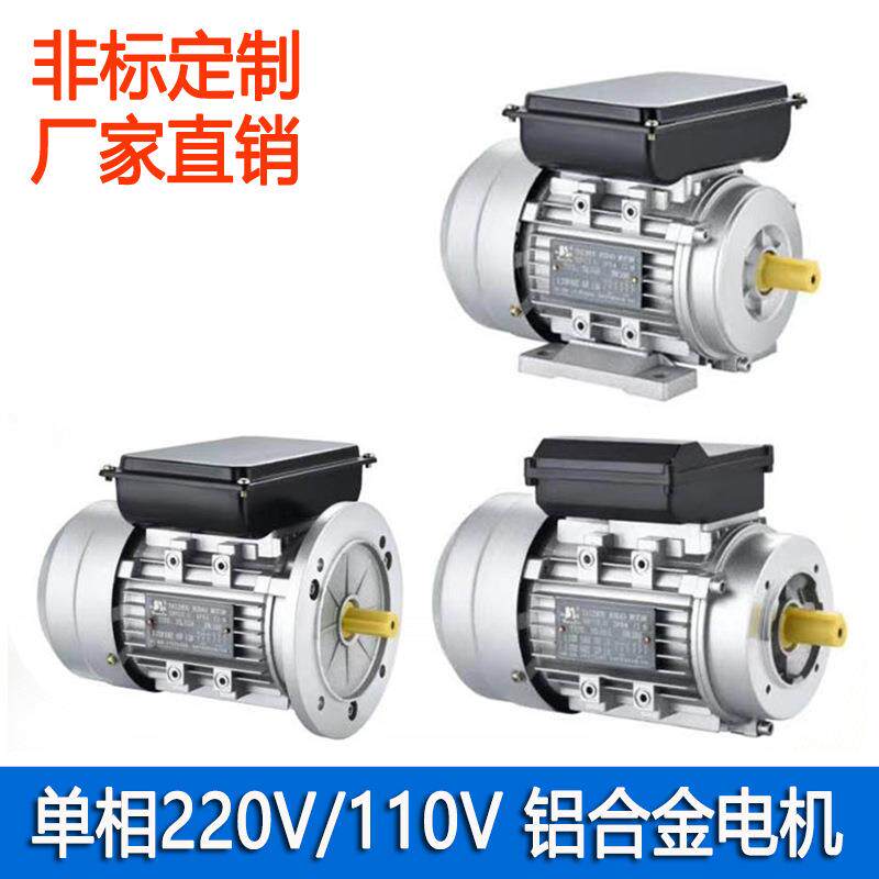 单相110V铝合金电机变频马达全铜线足功率铝壳马达工厂ML8022