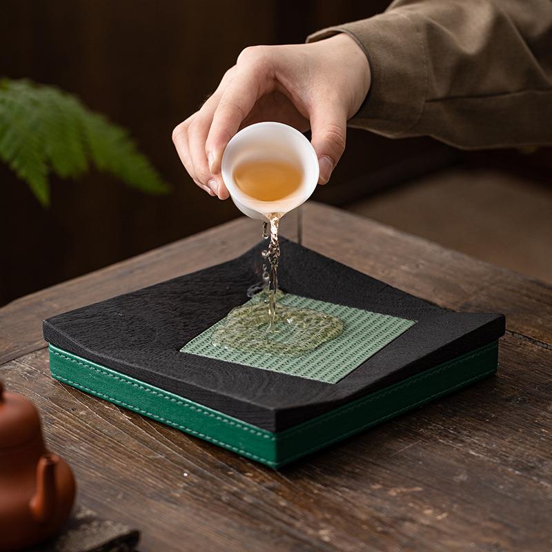 新款复古炭烧白蜡木实木小茶台干泡茶托盘手工托盘整木干泡盘壶承