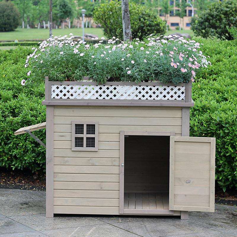 室外实木狗屋狗窝室内大中小型犬户外小型中型大型庭院通用防雨