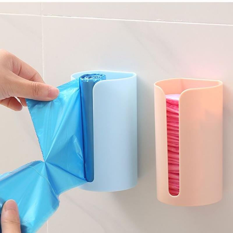 垃圾袋收纳盒神器整理塑料袋收集器壁挂厨房方便袋子抽取式免打孔