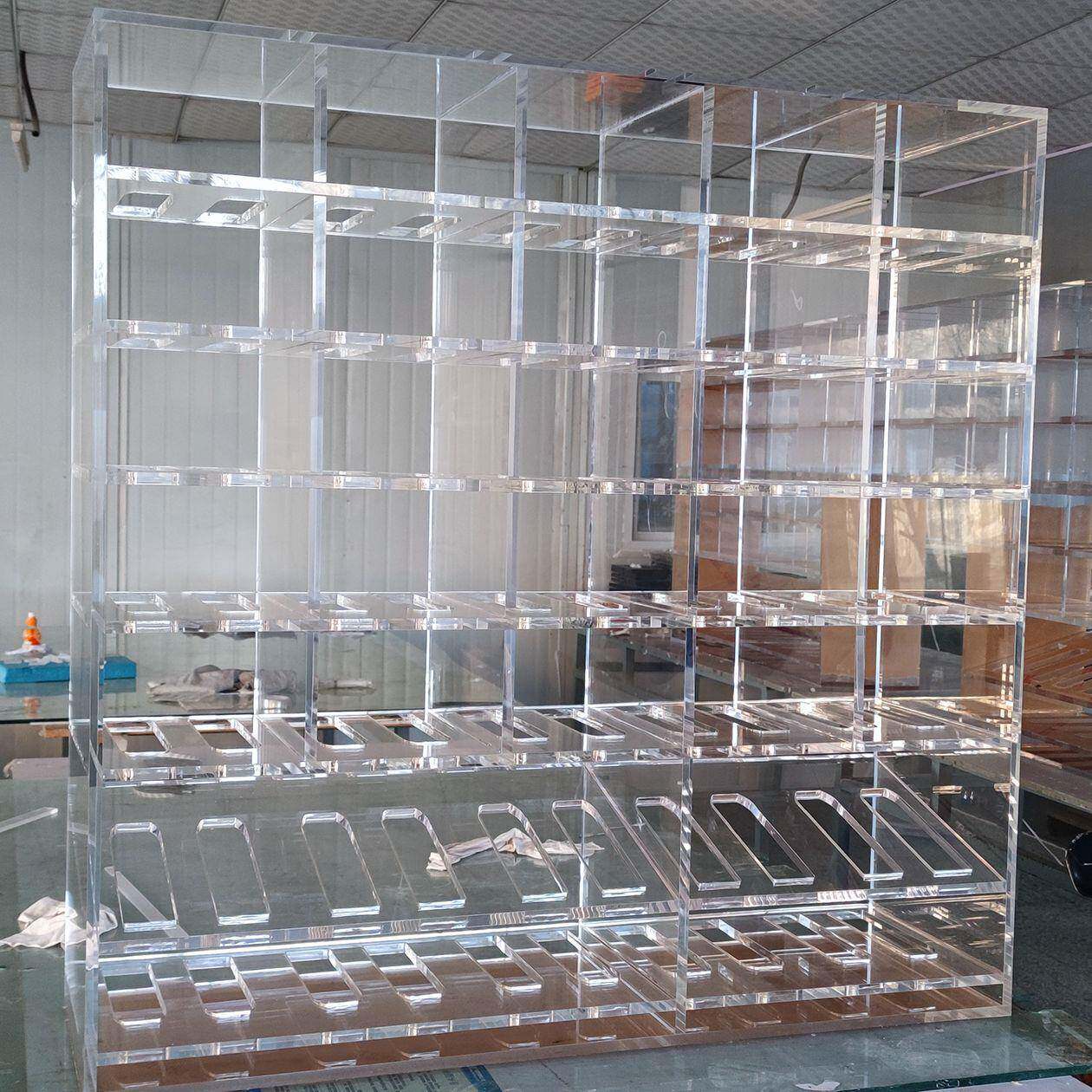 现代简约风透明亚克力酒柜大型有机玻璃展示柜商场多宝阁