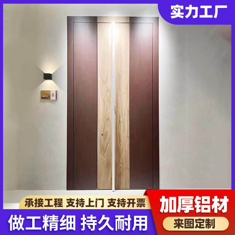 防爆别墅大门装甲铸铝门双开子母脚轮/万向轮