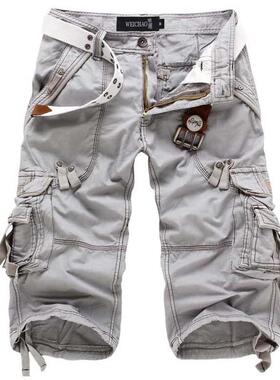 Multi pocket workwear captcha pants men's pants split