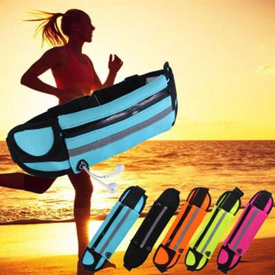 运动Waist Bum Bag Running Jogging Belt Pouch Zip Fanny Pack