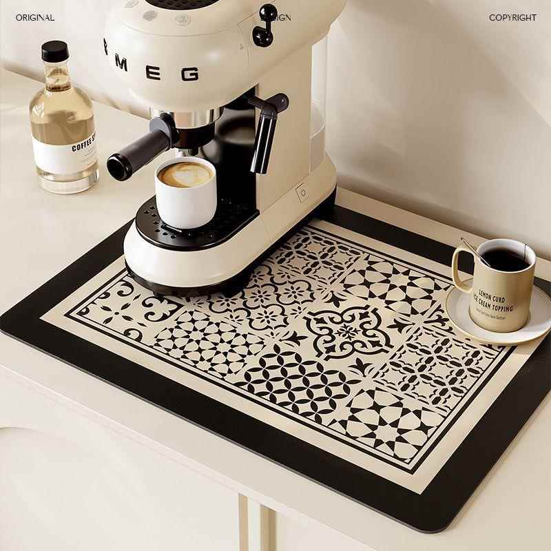 复古美式吧台台面碗盘防烫隔热垫厨房吸水餐桌垫防滑硅藻泥沥水垫