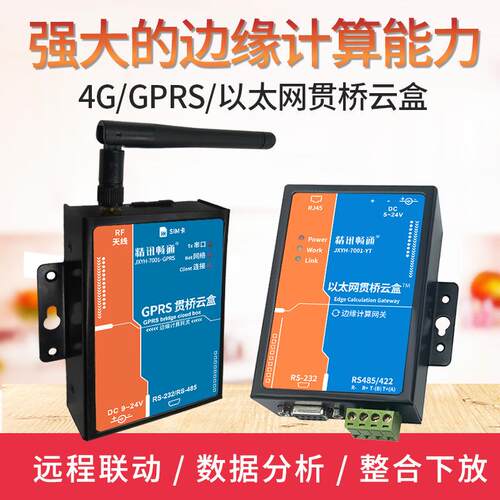 网关贯桥云盒4G输出以太网输出智能边缘计算物联网网关精讯畅通