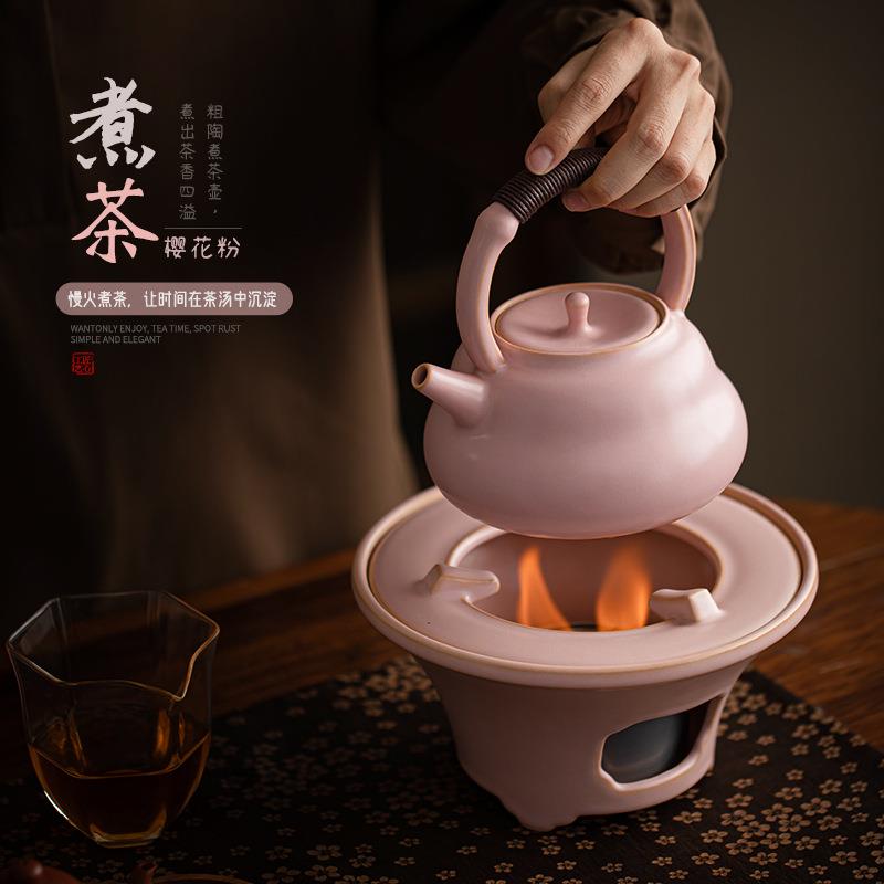 围炉煮茶套装2024新款户外喝茶煮茶泡茶壶小型露营明火加热酒精炉