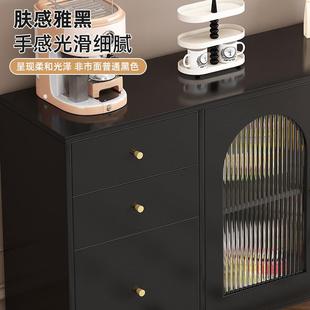岩板餐边柜简约现置代物柜客茶水酒柜sys 260复古厅关柜宅寂风黑