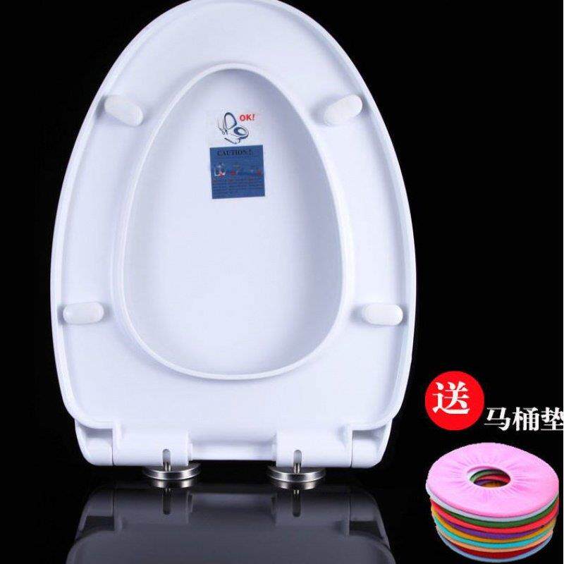 通用家用加厚马桶盖器马桶圈板 缓降马桶盖U型V型O型老式厕所配件