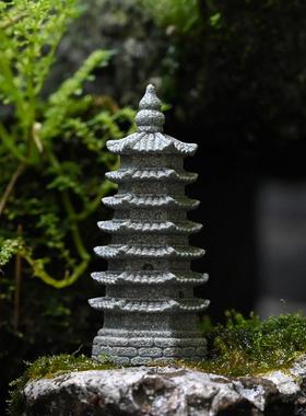 模拟宝塔石灯笼装饰微景观亭园林绿化DIY材料假山盆景装饰