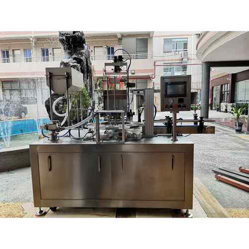 转盘式自动灌装封杯机 全自动灌装封口机 方盒圆杯自动灌装封口机