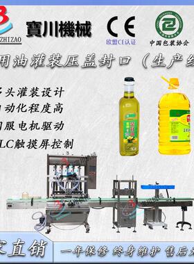 全自动食用油灌装机大豆油花生油菜籽油伺服活塞灌装封口机