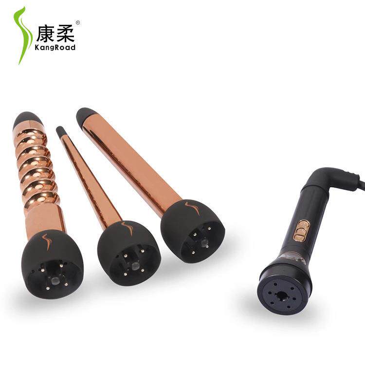 玫瑰金电镀钛金卷发棒可换头套装 厂家直销