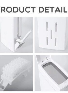 Bathroom Trash Can Plastic Wastebasket with Toilet Brush