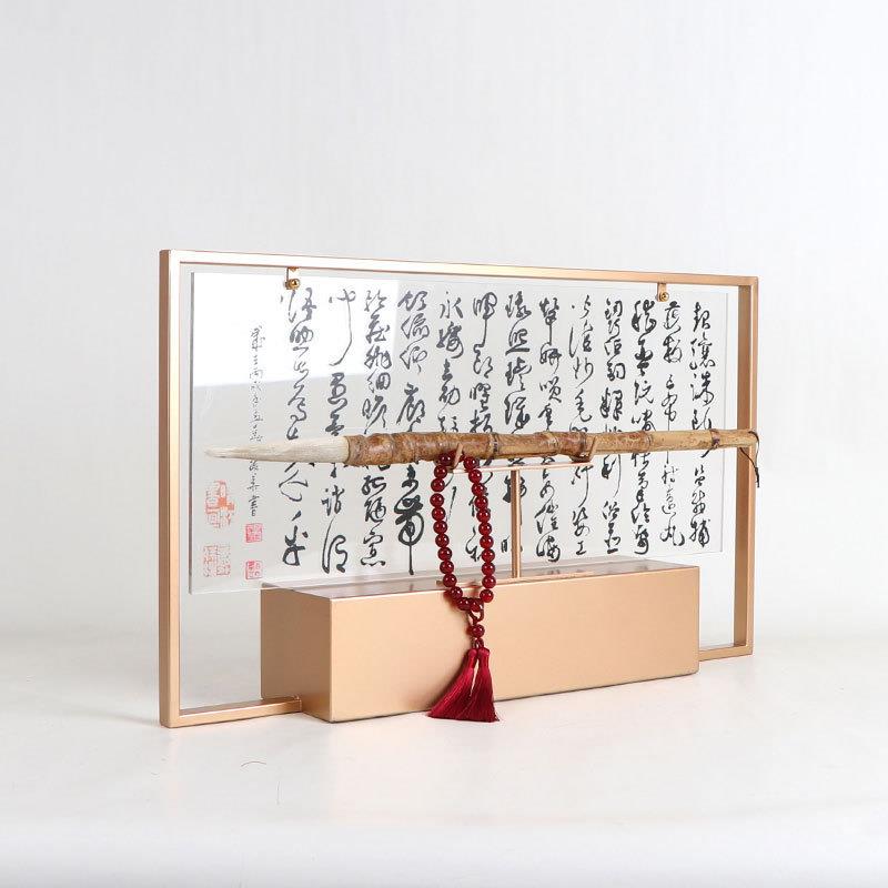 新中式家居摆设样板房间软装饰品高端客厅酒柜玄关展厅博古架摆件