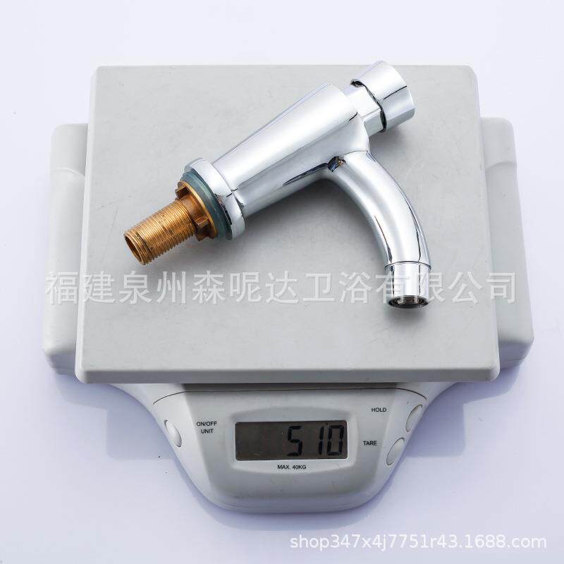 新款直销 铜单冷按压式延时面盆龙头 卫生间洗手盆水龙头可定 制