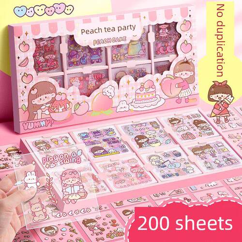 100 stickers aesthetic small cute journaling sticker 贴纸pvc
