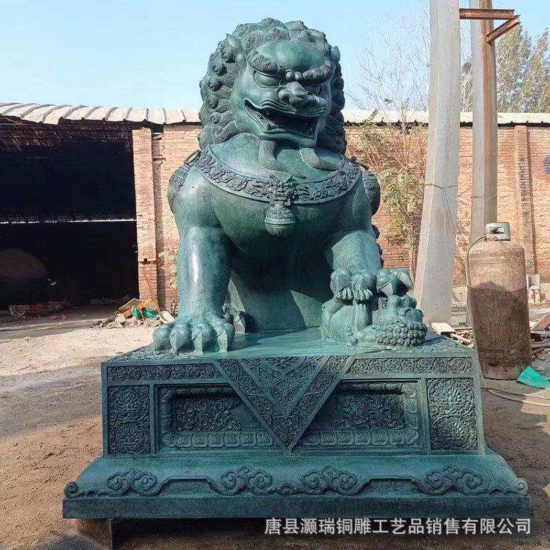 故宫铜狮子雕塑仿古青铜狮子摆件大型铸铜狮子灏瑞铜雕厂